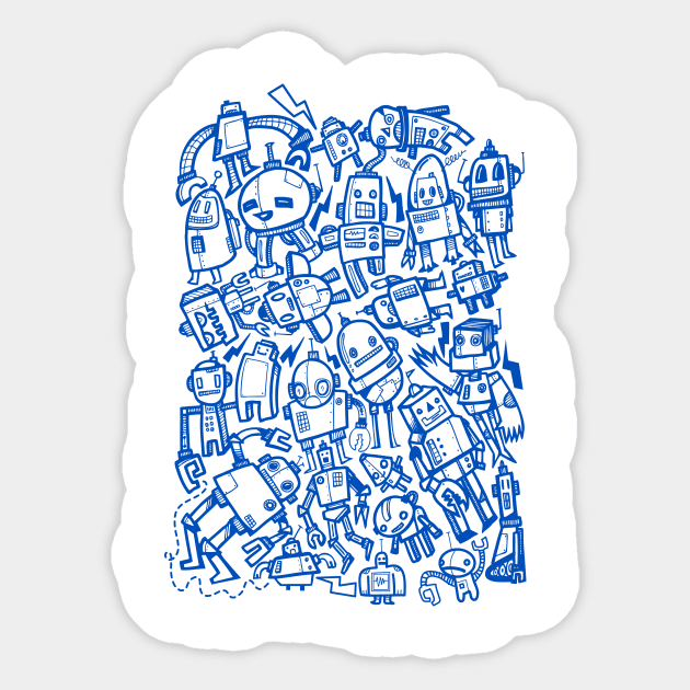 Robot Overload Sticker by wotto